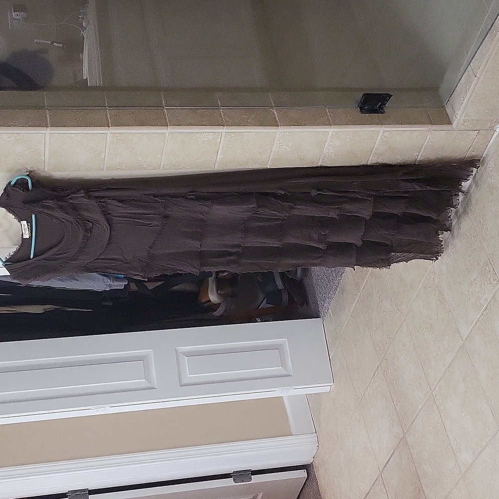 Brown Ruffle Dress